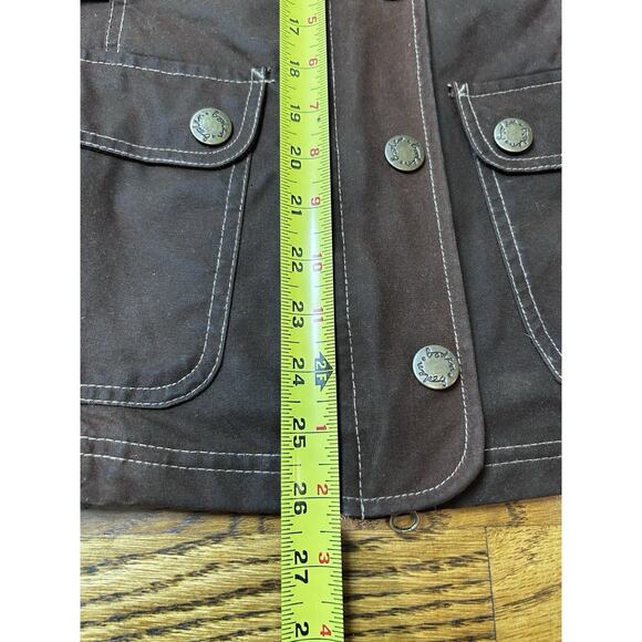 Boden Women’s Waxed Cotton Utility Jacket Brown Military Size 8 - Picture 15 of 16